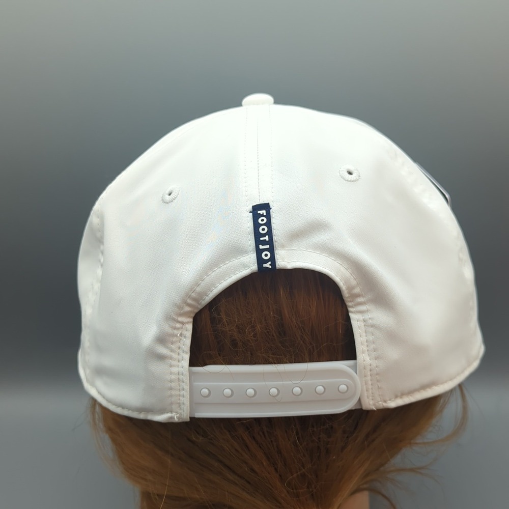 FootJoy Tony's Market 5 Panel 18th Flag White/Red Adjustable Snapback Rope Hat - Picture 5 of 13